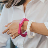 Hexagon Bracelet / Raspberry