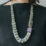 Stacked Adjustable Necklace / Purple