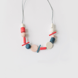 Brooke L Adjustable Necklace / Red Mix