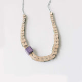 Stacked Adjustable Necklace / Purple