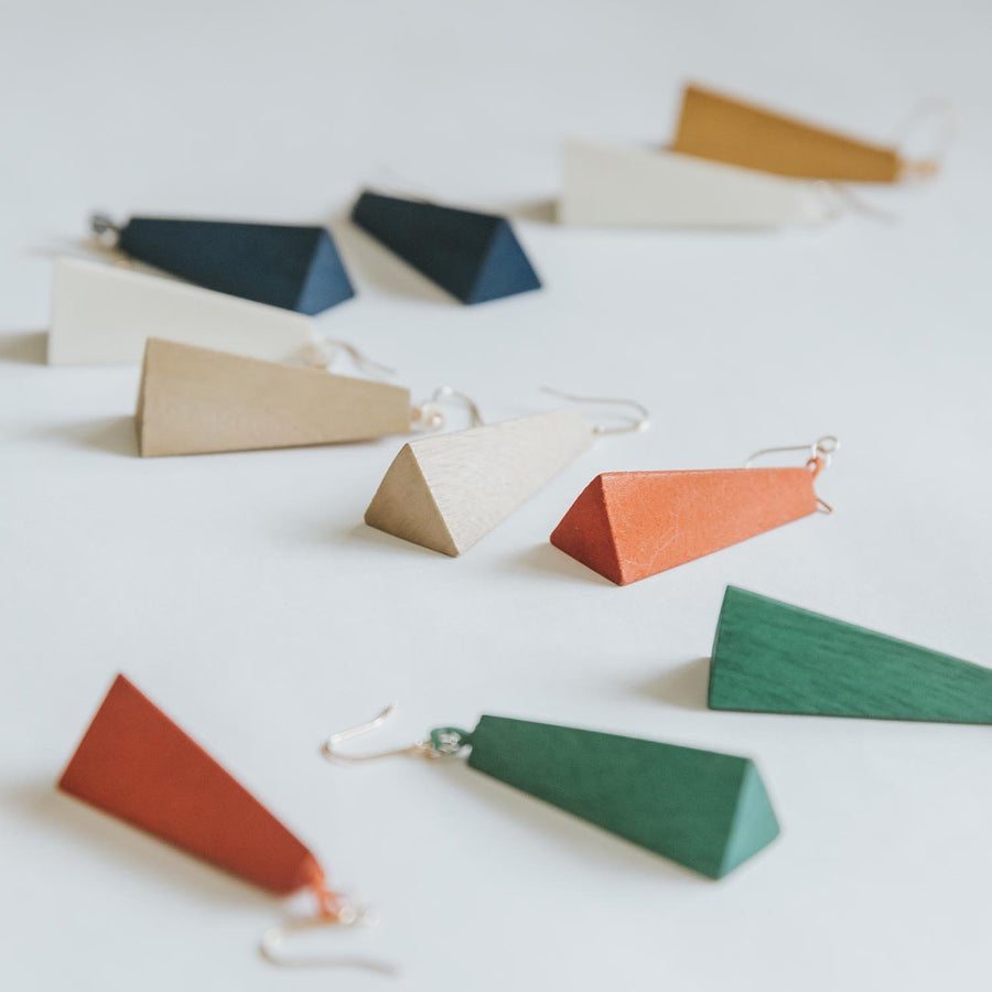 Quadrangle Q1 Earrings / Orange