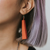 Quadrangle Q2 Earrings / Orange
