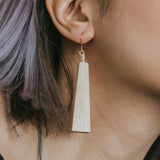 Quadrangle Q2 Earrings / Cream