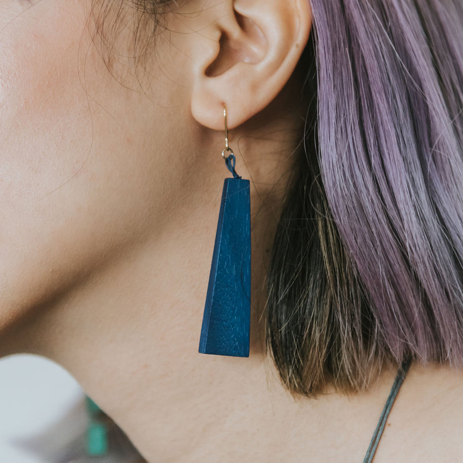 Quadrangle Q2 Earrings / Blue