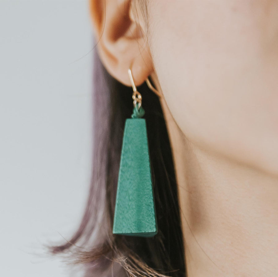 Quadrangle Q1 Earrings / Forest