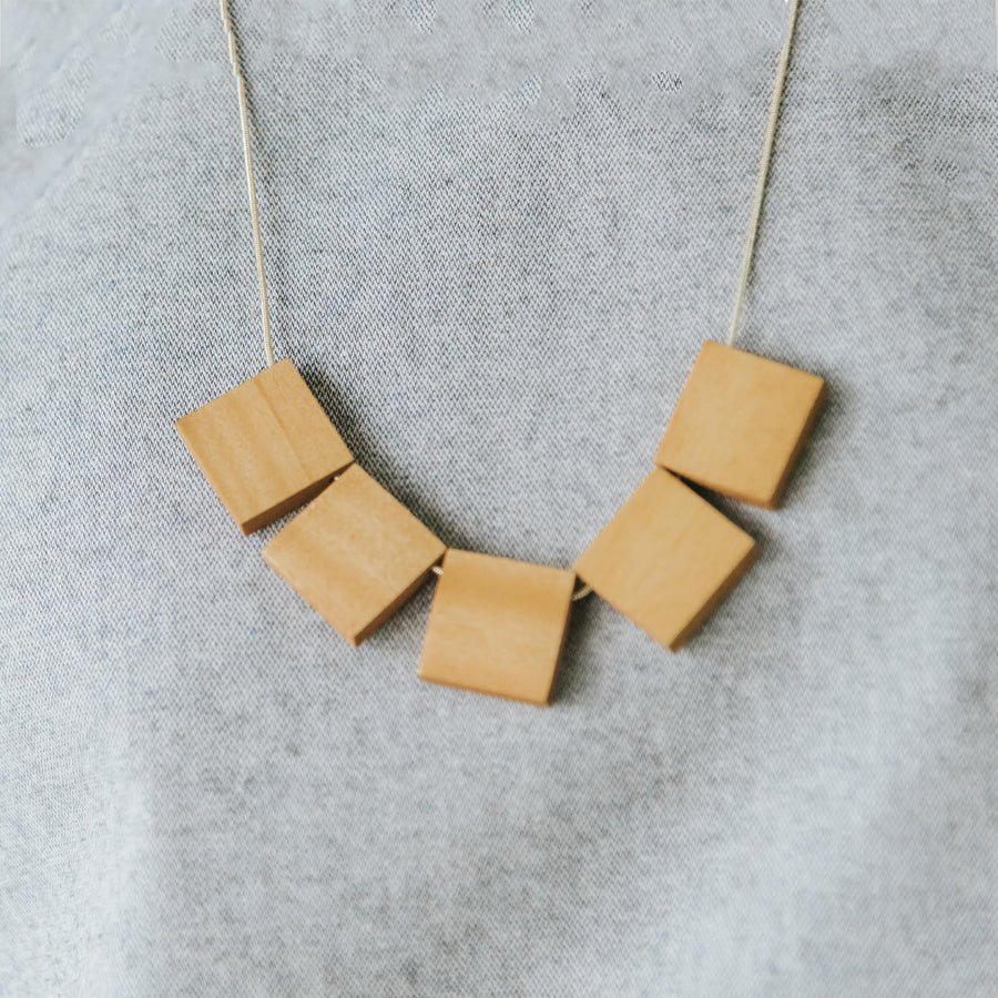 Mia Series 2 Square 1 Chain Necklace / Mustard