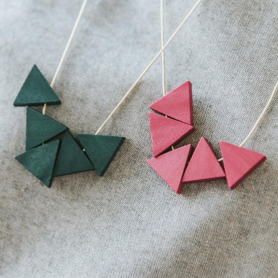 Mia Series 2 Triangle Earrings / Teal