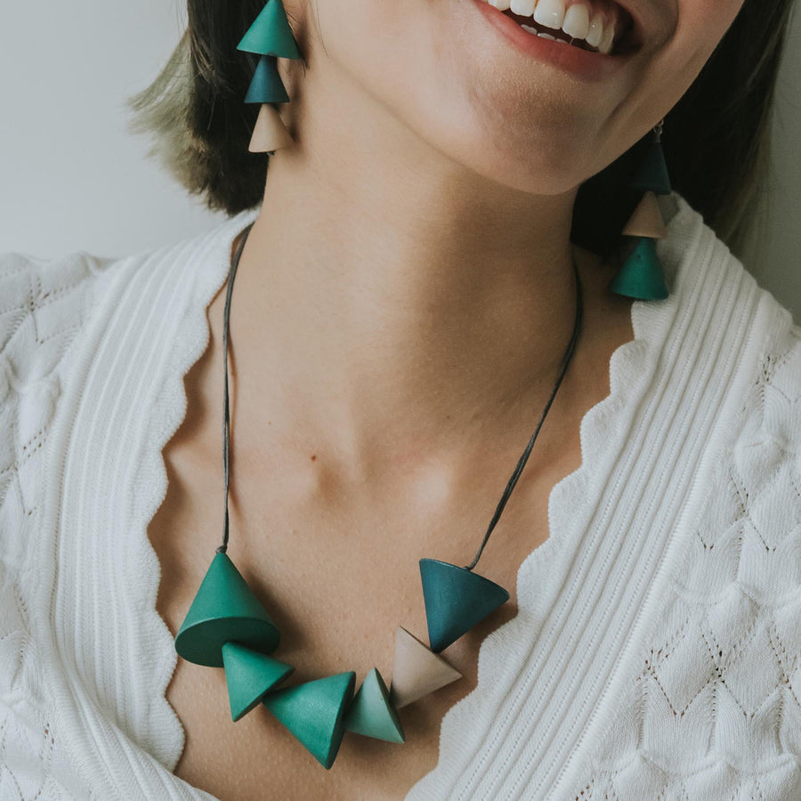 Vera Mismatch Earrings / Forest Mix