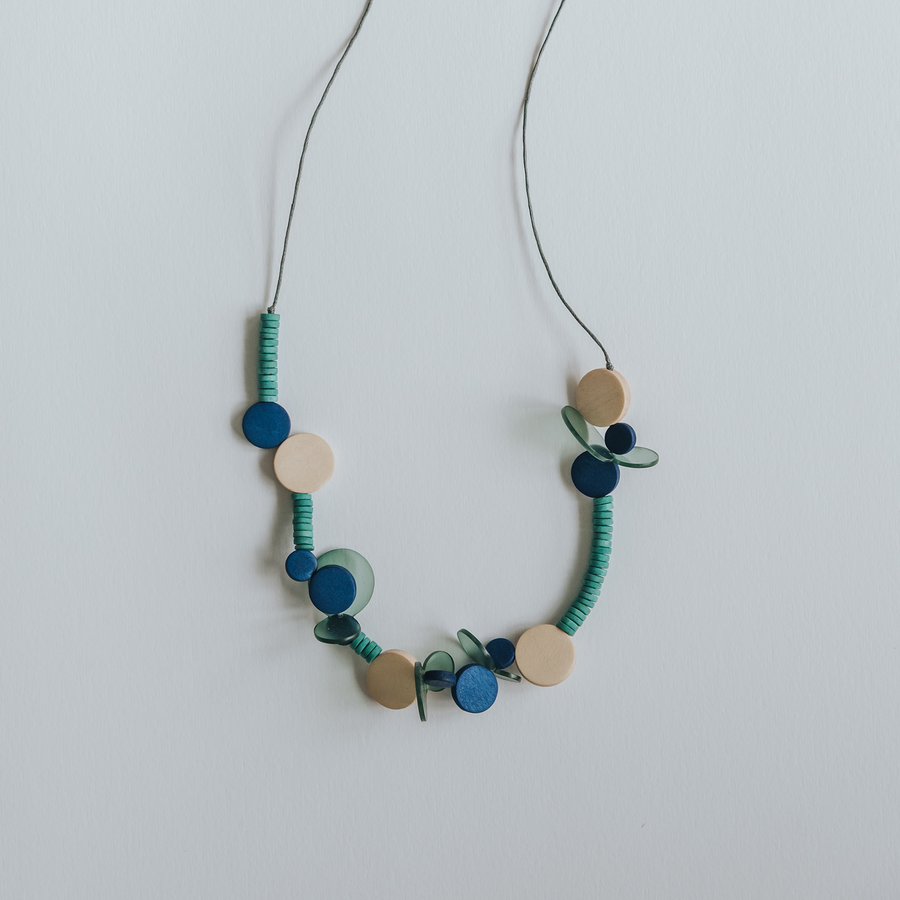 WoonHung x H&M / Blossom Adjustable Necklace / Turquoise Mix