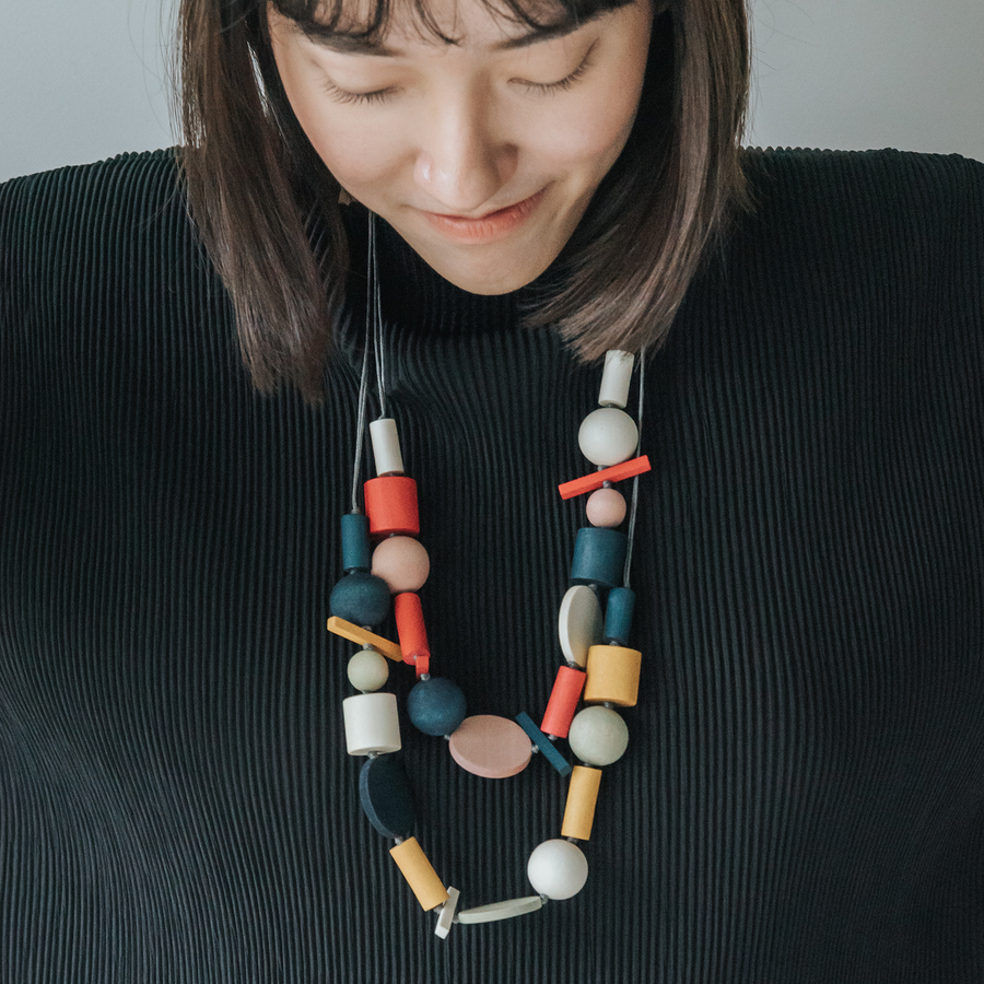 WoonHung x H&M / Brooke L Adjustable Necklace / Mustard Mix