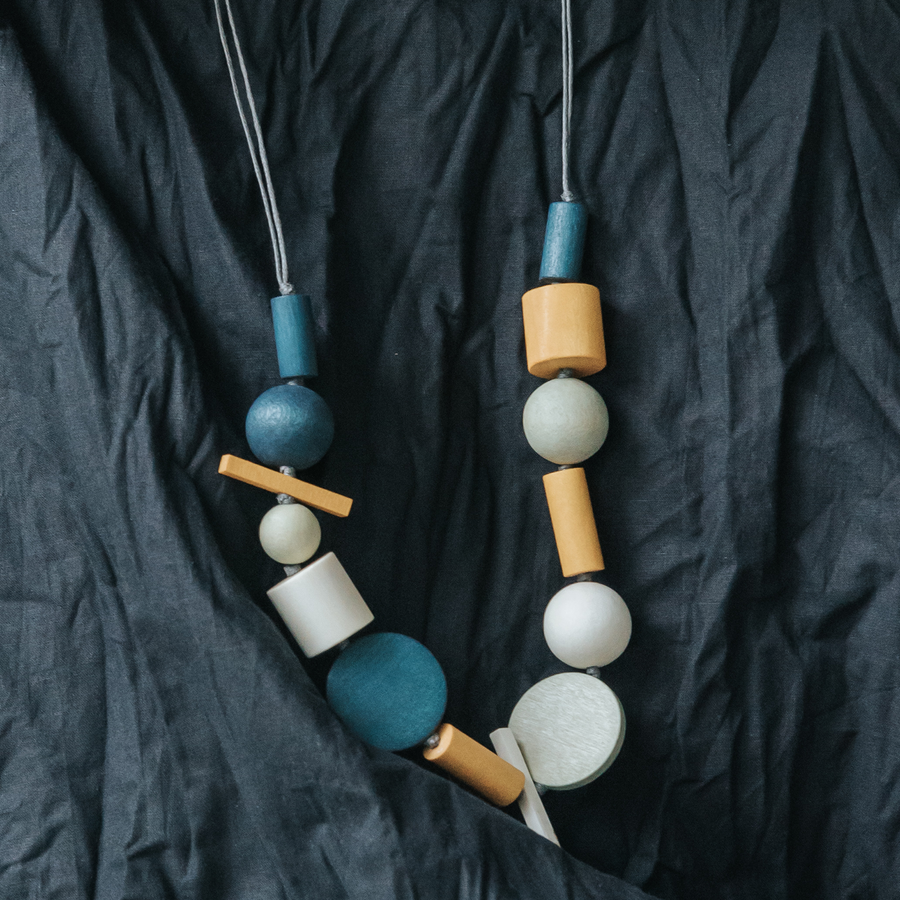 WoonHung x H&M / Brooke L Adjustable Necklace / Mustard Mix