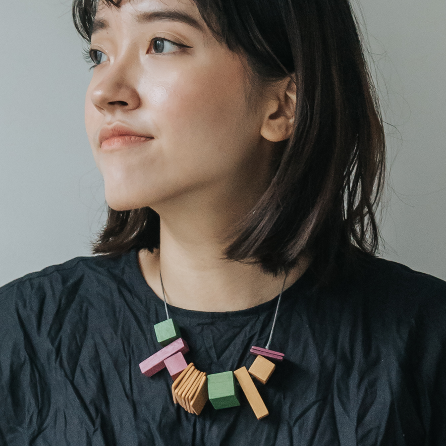 Brooke S Adjustable Necklace / Purple Mix