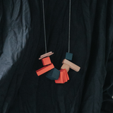 Brooke S Adjustable Necklace / Red Mix