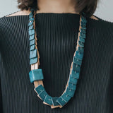 Stacked Adjustable Necklace / Teal