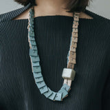 Stacked Adjustable Necklace / Green