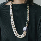 Stacked Adjustable Necklace / Purple