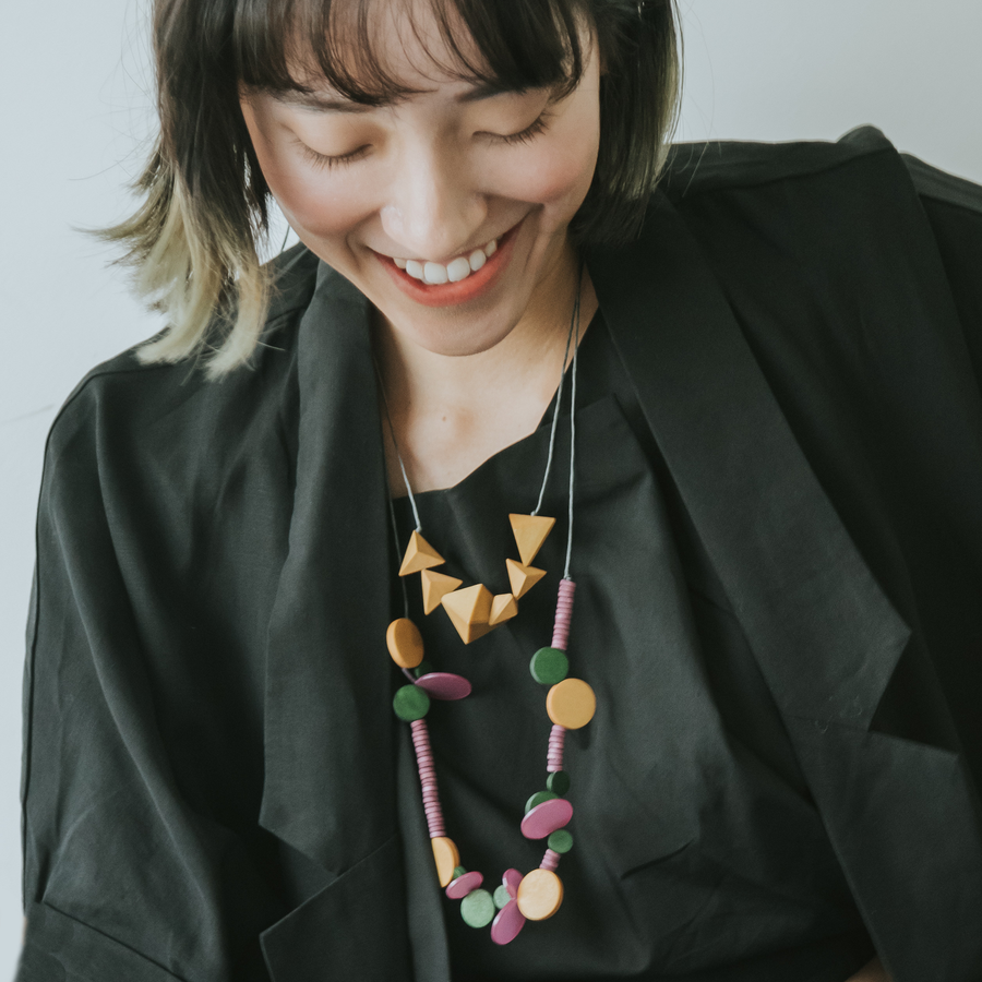 WoonHung x H&M / Blossom Adjustable Necklace / Purple Mix