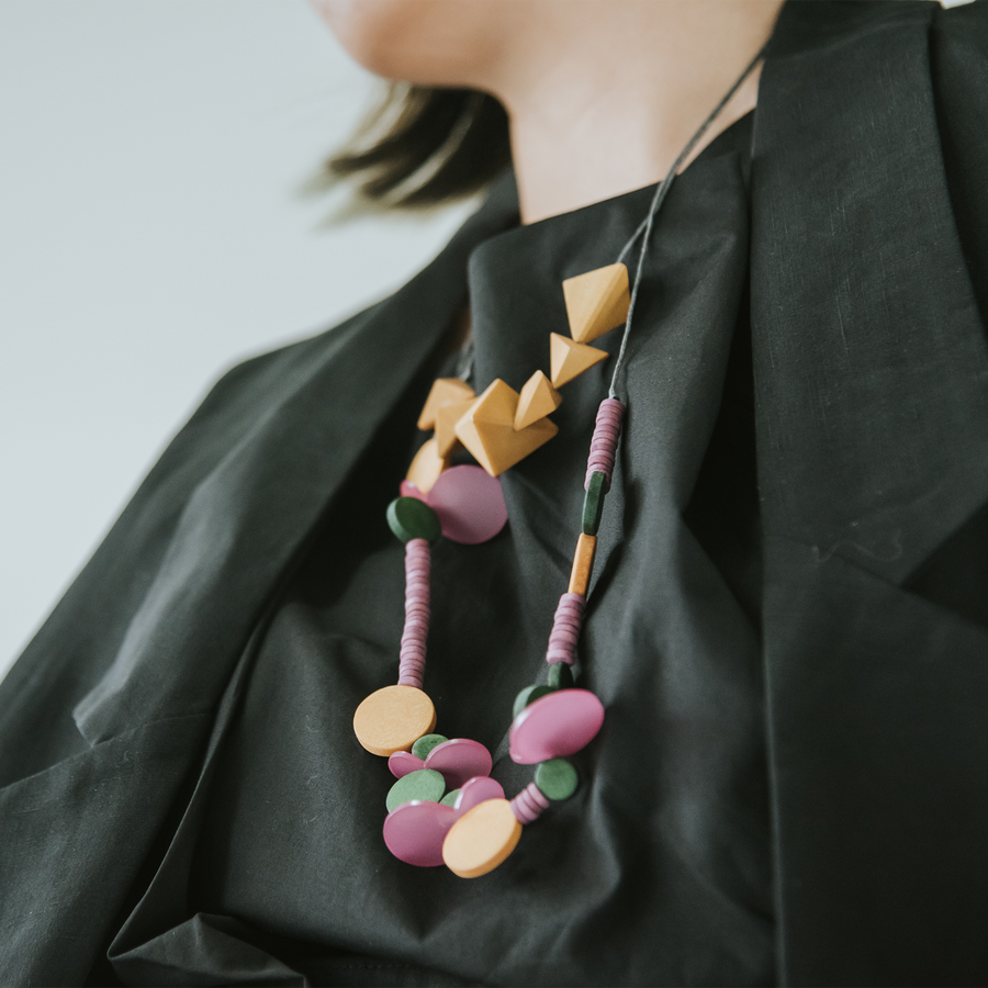 WoonHung x H&M / Blossom Adjustable Necklace / Purple Mix