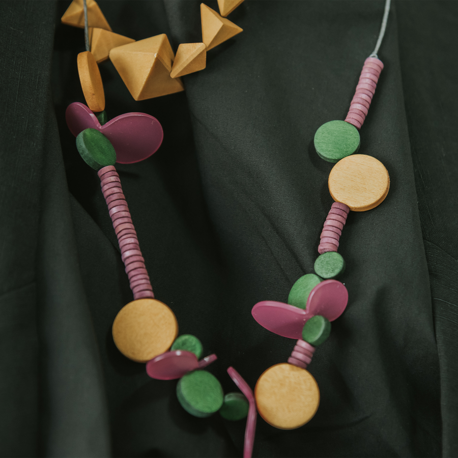 WoonHung x H&M / Blossom Adjustable Necklace / Purple Mix